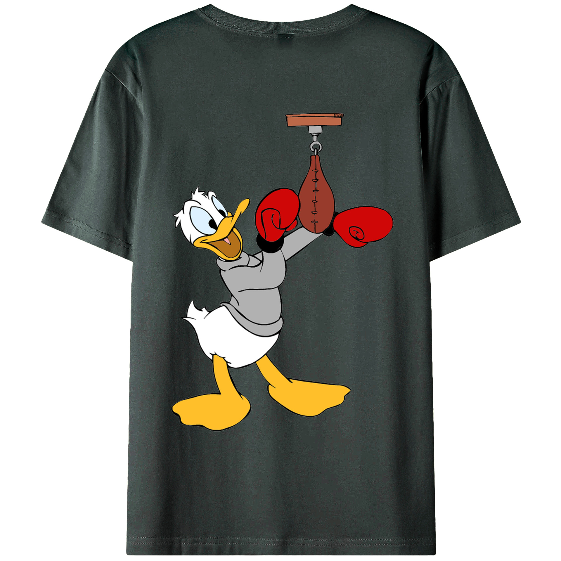 ミッキーマウス Mickey Mouse 綿100％ メンズ半袖Tシャツ（バックプリント） 通気性